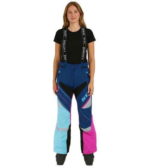 SCOTT Shell Pro Damen Moto-Cross Latz-Hose Motorsport-Kleidung wasserdichte Softshell-Hose 245006 5340 Blau/Pink