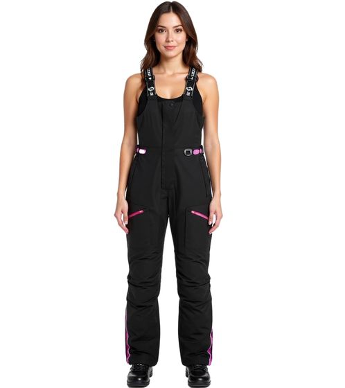 Pantalones de Motocross con Tirantes SCOTT Sapphire TP para Mujer, Ropa de Motor con Membrana DRYOsphere 224564 1254 Negro/Rosa