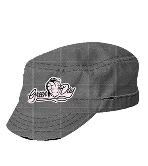 Green Day Unisex Punk Rock Band Cotton Cap in a Military Cut with a Slightly Curved Fit FC101691GRN Gray