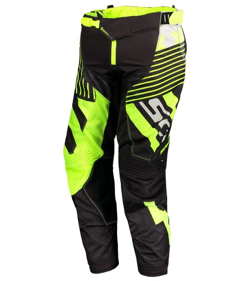 Pantalones de motocross SCOTT Pant 450 Patchwork para hombre, ropa de motor con rodillas extendidas, 263436 1040 Negro/Amarillo neón