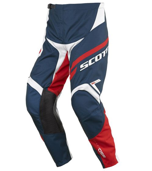 Pantaloni da motocross SCOTT Pant 350 da uomo, abbigliamento sportivo con polsini a fondo gamba, 240919 1105 Blu/Rosso/Bianco