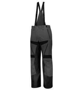Pantaloni con bretelle da motocross SCOTT RCX-I Dryo da uomo, Abbigliamento Motorsport, Sovrapantaloni isolanti, 278415-1001 Nero/Grigio