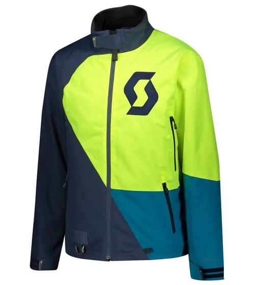 Chaqueta de motonieve SCOTT RCX-I Dryo para hombre, chaqueta de invierno para exteriores con puños para nieve 278412 6767 Azul/Amarillo neón