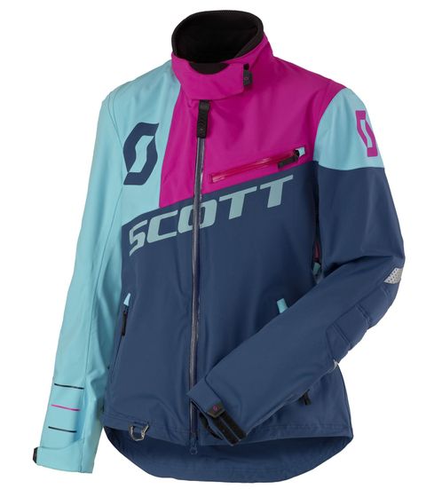 Chaqueta de motocross SCOTT Shell Pro para mujer, chaqueta de ciclismo con membrana Dryosphere, chaqueta softshell, 245005 5340 rosa/azul
