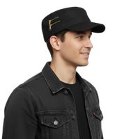 Evanescence Unisex Cotton Cap in a Military Cut with a Slightly Curved Fit, Black Evanescence Unisex Cotton Cap in a Military Cut with a Slightly Curved Fit, Black