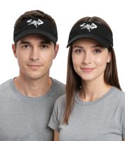 Casquette visière unisexe teintée, élégante en coton, pare-soleil, décontractée, 1611ST, noire Casquette visière unisexe teintée, élégante en coton, pare-soleil, décontractée, 1611ST, noire