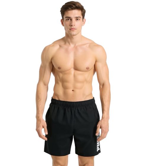 Puma Herren Bade-Shorts Sommer-Shorts mit Taschen stylische Schwimm-Hose Bademode 100004862 003 Schwarz