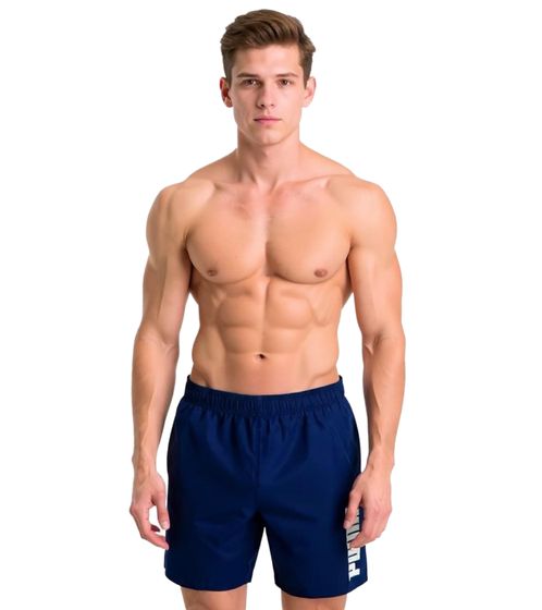 Puma Herren Bade-Shorts Sommer-Shorts mit Taschen stylische Schwimm-Hose Bademode 100004862 001 Navy