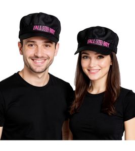 Cappellino in cotone stile cadetto dei Fall Out Boy, gruppo alternative rock, con chiusura in velcro FC103537FOB, nero Cappellino in cotone stile cadetto dei Fall Out Boy, gruppo alternative rock, con chiusura in velcro FC103537FOB, nero