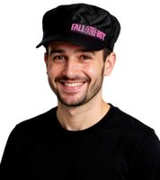 Cappellino in cotone stile cadetto dei Fall Out Boy, gruppo alternative rock, con chiusura in velcro FC103537FOB, nero Cappellino in cotone stile cadetto dei Fall Out Boy, gruppo alternative rock, con chiusura in velcro FC103537FOB, nero