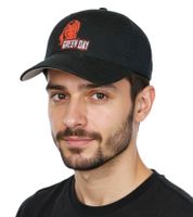 Cappellino unisex in cotone con logo "Grenade" dei Green Day, TC102229GRN, nero Cappellino unisex in cotone con logo "Grenade" dei Green Day, TC102229GRN, nero