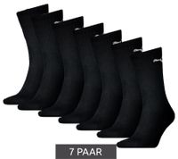 7 Paar PUMA schlichte Sport-Socken Baumwoll-Socken Tennis-Socken lange Strümpfe 701222094 003 Schwarz