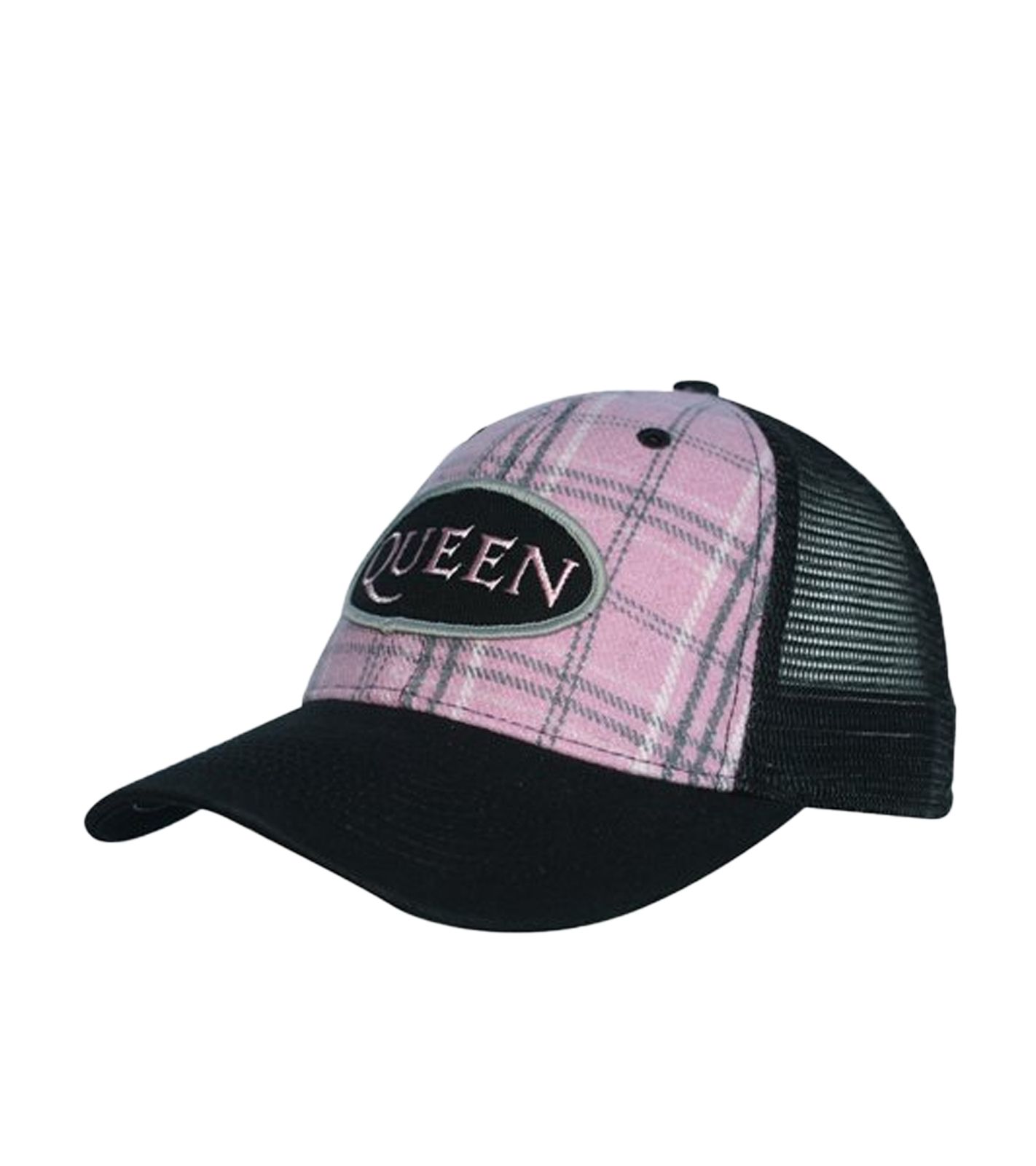 Queen Rock-Band Baseball-Cap Baumwoll-Cap mit „Queen“ Stickerei Trucker-Cap TC105953QUN Schwarz/Rosa