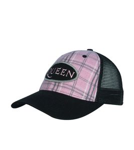 Queen Rock-Band Baseball-Cap Baumwoll-Cap mit „Queen“ Stickerei Trucker-Cap TC105953QUN Schwarz/Rosa