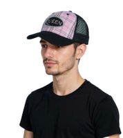Cappellino da baseball Queen Rock Band, in cotone con ricamo "Queen", Trucker Cap TC105953QUN, Nero/Rosa Cappellino da baseball Queen Rock Band, in cotone con ricamo "Queen", Trucker Cap TC105953QUN, Nero/Rosa