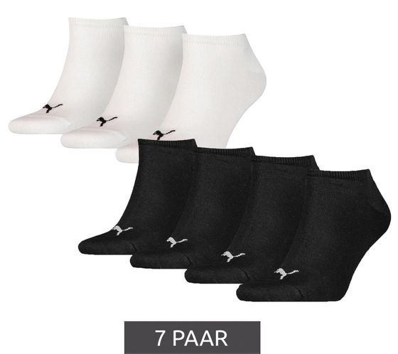 7 paia di calzini in cotone PUMA, calzini da ginnastica semplici, calzini corti, calze 70122094 001 Nero/Bianco