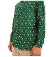 Camicia a maniche lunghe da uomo con motivo natalizio, camicia in cotone 961600 Verde Camicia a maniche lunghe da uomo con motivo natalizio, camicia in cotone 961600 Verde