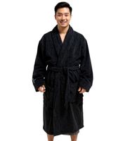 PUMA Unisex Bathrobe with Two Open Side Pockets, Dressing Gown 660008 03 Black PUMA Unisex Bathrobe with Two Open Side Pockets, Dressing Gown 660008 03 Black