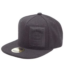 Jack Daniel's Unisex Base Cap Flat-Rim Freizeit-Cap mit Klettverschluss Snapback-Cappy SB140101JDS Schwarz