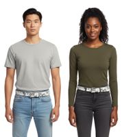 Fall Out Boy Rockband Leder-Gürtel mit Fall Out Boy-Schriftzug Freizeit-Gürtel BT103233FOB3 Weiß