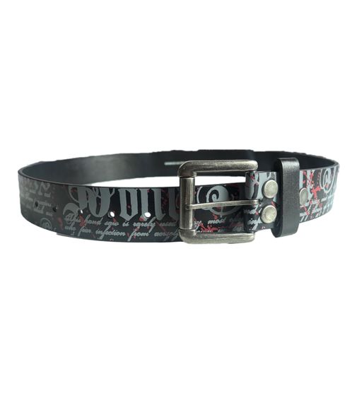My Chemical Romance Men's Belt Rock Band Adjustable Casual Belt BT101638MCR3 Black/Red/Gray