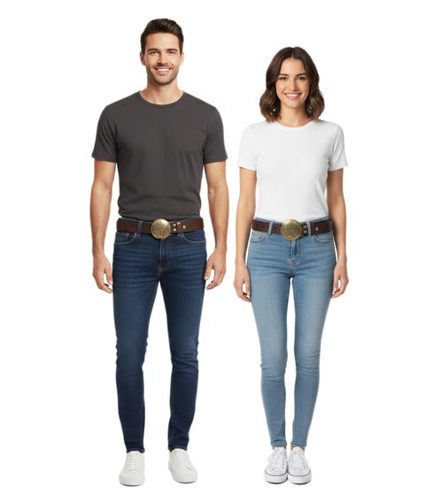 Cintura Jimi Hendrix da donna o da uomo, elegante cintura in pelle con fibbia con logo, cintura casual, marrone Cintura Jimi Hendrix da donna o da uomo, elegante cintura in pelle con fibbia con logo, cintura casual, marrone