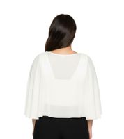sheego Damen Bluse Überwurf-Bluse mit langer Zipfelform 3/4 Ärmeln Große Größen 134978 Weiß sheego Damen Bluse Überwurf-Bluse mit langer Zipfelform 3/4 Ärmeln Große Größen 134978 Weiß