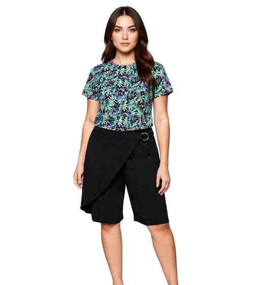 sheego Damen Hosenrock in Wickeloptik Bermuda-Short Große Größen 135565 Schwarz sheego Damen Hosenrock in Wickeloptik Bermuda-Short Große Größen 135565 Schwarz