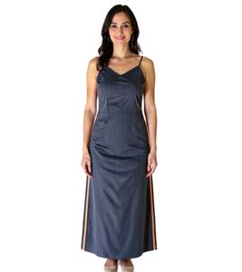 sheego Damen Kleid in Nadelstreifenoptik Sommer-Kleid Große Größen 134104 Grau