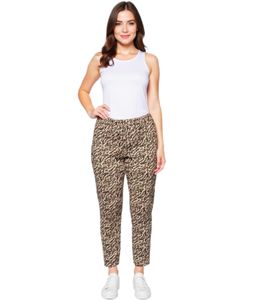 sheego Damen Stretchhose im Jogger-Stil mit glitzerndem Alloverdruck 134893 Beige/Grün sheego Damen Stretchhose im Jogger-Stil mit glitzerndem Alloverdruck 134893 Beige/Grün