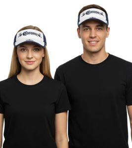 Cappellino con visiera unisex Corona Extra, elegante berretto in cotone, visiera parasole, 5366COR Bianco