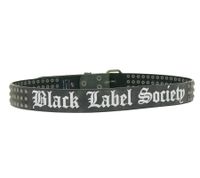 Cintura Black Labels Society della band heavy metal per uomo e donna, taglia unica, 100 cm, con rivetti e scritta, cintura casual, nero/bianco Cintura Black Labels Society della band heavy metal per uomo e donna, taglia unica, 100 cm, con rivetti e scritta, cintura casual, nero/bianco