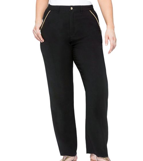sheego Women's Soft Lyocell Trousers, Everyday Trousers, Plus Sizes 134857 Black