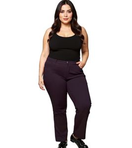 sheego Bengalin Stretchhose moderne Damen Freizeit-Hose Kurzgröße Große Größen 133991 Weinrot