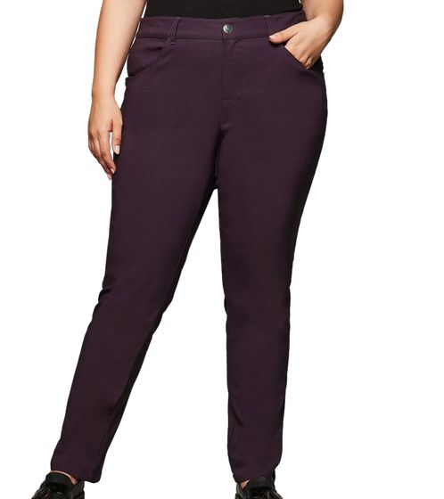 sheego Bengalin Women's Stretch Pants with Slim Leg, Modern Casual Pants, Plus Sizes 133992 Wine Red