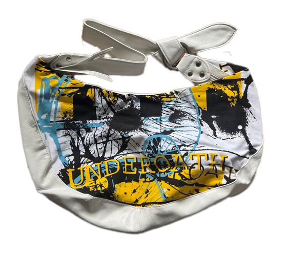 Borsa a tracolla della band metalcore Underoath, elegante borsa shopping, merchandise per fan LB109813UNDO Blu/Giallo/Nero/Bianco
