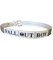 Cintura Fall Out Boy con logo, cintura casual regolabile, BT104184FOB4, bianca Cintura Fall Out Boy con logo, cintura casual regolabile, BT104184FOB4, bianca