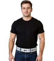 Cintura Fall Out Boy con logo, cintura casual regolabile, BT104184FOB4, bianca Cintura Fall Out Boy con logo, cintura casual regolabile, BT104184FOB4, bianca