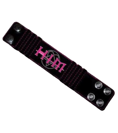 HIM Bracelet Rock Band with Logo Lettering Fan Merchandise Arm Jewelry WB979445HIM Black