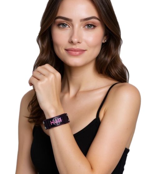 Bracciale HIM Rock Band con Logo, Fan Merchandise, Gioielli da Braccio WB979445HIM Nero