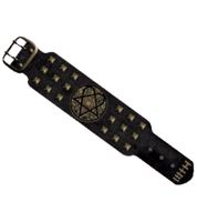 Bracciale HIM Rock Band con Logo Patch, Fan Merchandise, Braccialetto WB103954HIM3 Nero Bracciale HIM Rock Band con Logo Patch, Fan Merchandise, Braccialetto WB103954HIM3 Nero