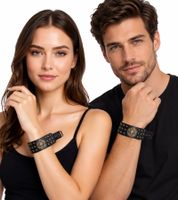 HIM Armband Rockband mit Logo-Patch Fan-Artikel Arm-Schmuck 25 cm WB103954HIM3 Schwarz