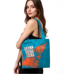 Borsa a tracolla Rock Band Fall Out Boy, elegante borsa per la spesa, fan merchandise, 31 x 33 x 3 cm, LB1078542FOB, blu Borsa a tracolla Rock Band Fall Out Boy, elegante borsa per la spesa, fan merchandise, 31 x 33 x 3 cm, LB1078542FOB, blu