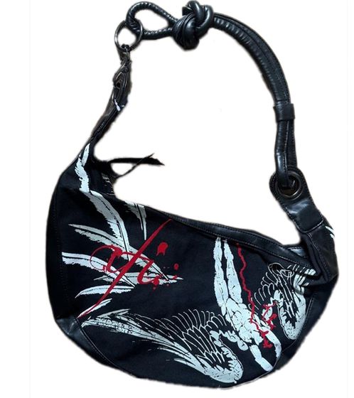 Borsa a tracolla AFI Fallen Angel Band, elegante borsa shopping, fan merchandise LB110069AFI0 Nero/Rosso/Bianco