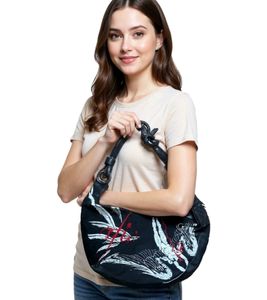 Sac bandoulière AFI Fallen Angel Band, sac shopping élégant, article de supporter LB110069AFI0, noir/rouge/blanc