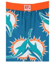 RE:COVERED X NFL Miami Dolphins Loungepants Herren Schlafanzug-Hose aus reiner Baumwolle Pyjama-Hose RCNFL1428 Blau/Weiß