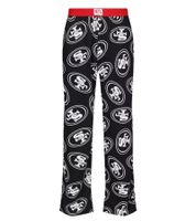 RE:COVERED X NFL San Francisco 49ers Pantalón de pijama para hombre con el logo del equipo, RCNFL1396, Negro/Blanco