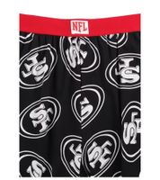 RE:COVERED X NFL San Francisco 49ers Pantalón de pijama para hombre con el logo del equipo, RCNFL1396, Negro/Blanco