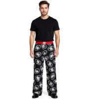 RE:COVERED X NFL San Francisco 49ers Pantalón de pijama para hombre con el logo del equipo, RCNFL1396, Negro/Blanco