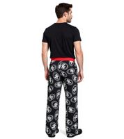 RE:COVERED X NFL San Francisco 49ers Pantalón de pijama para hombre con el logo del equipo, RCNFL1396, Negro/Blanco